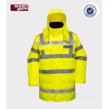 Chaqueta acolchada de seguridad de Hi Vis con mangas desmontables